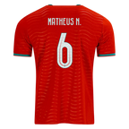 Portugal MATHEUS N. #6 Home World Cup 2026 Jersey Red Men's