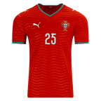 Portugal N. MENDES #25 Home World Cup 2026 Jersey Red Men's