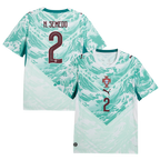 Portugal N. SEMEDO #2 Away World Cup 2026 Jersey White & Blue Men's