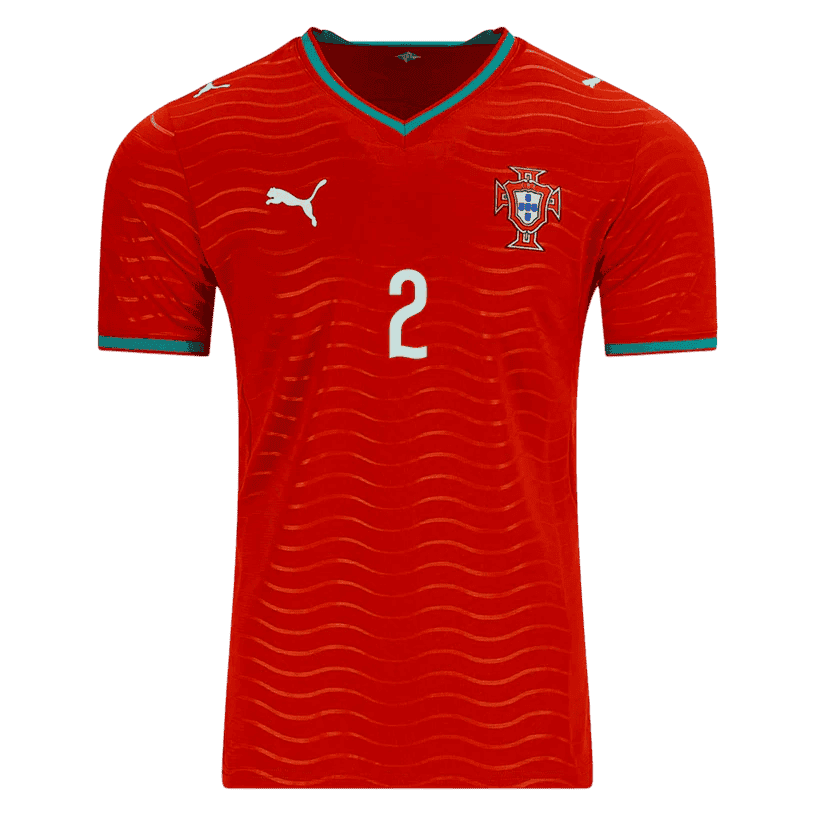 Portugal N. SEMEDO #2 Home World Cup 2026 Jersey Red Men's