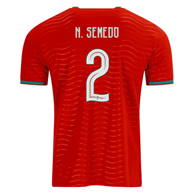 Portugal N. SEMEDO #2 Home World Cup 2026 Jersey Red Men's