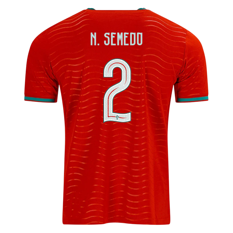 Portugal N. SEMEDO #2 Home World Cup 2026 Jersey Red Men's