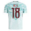 Portugal PEDRO NETO #18 Away World Cup 2026 Jersey White & Blue Men's