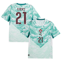 Portugal R. NEVES #21 Away World Cup 2026 Jersey White & Blue Men's