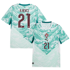 Portugal R. NEVES #21 Away World Cup 2026 Jersey White & Blue Men's