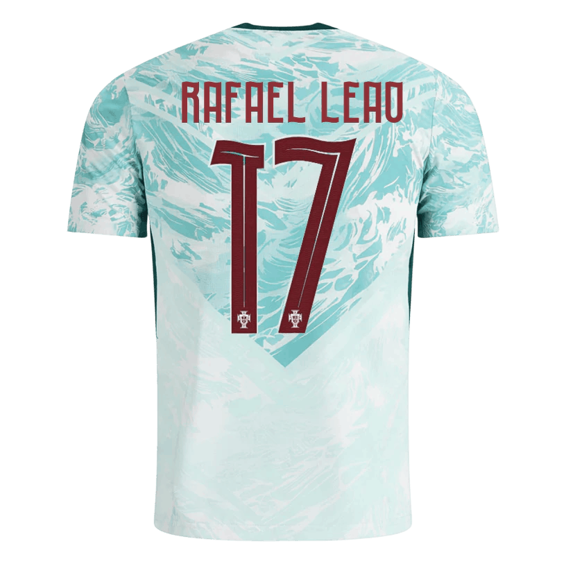 Portugal RAFAEL LEÃO #17 Away World Cup 2026 Jersey White & Blue Men's