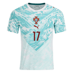 Portugal RAFAEL LEÃO #17 Away World Cup 2026 Jersey White & Blue Men's