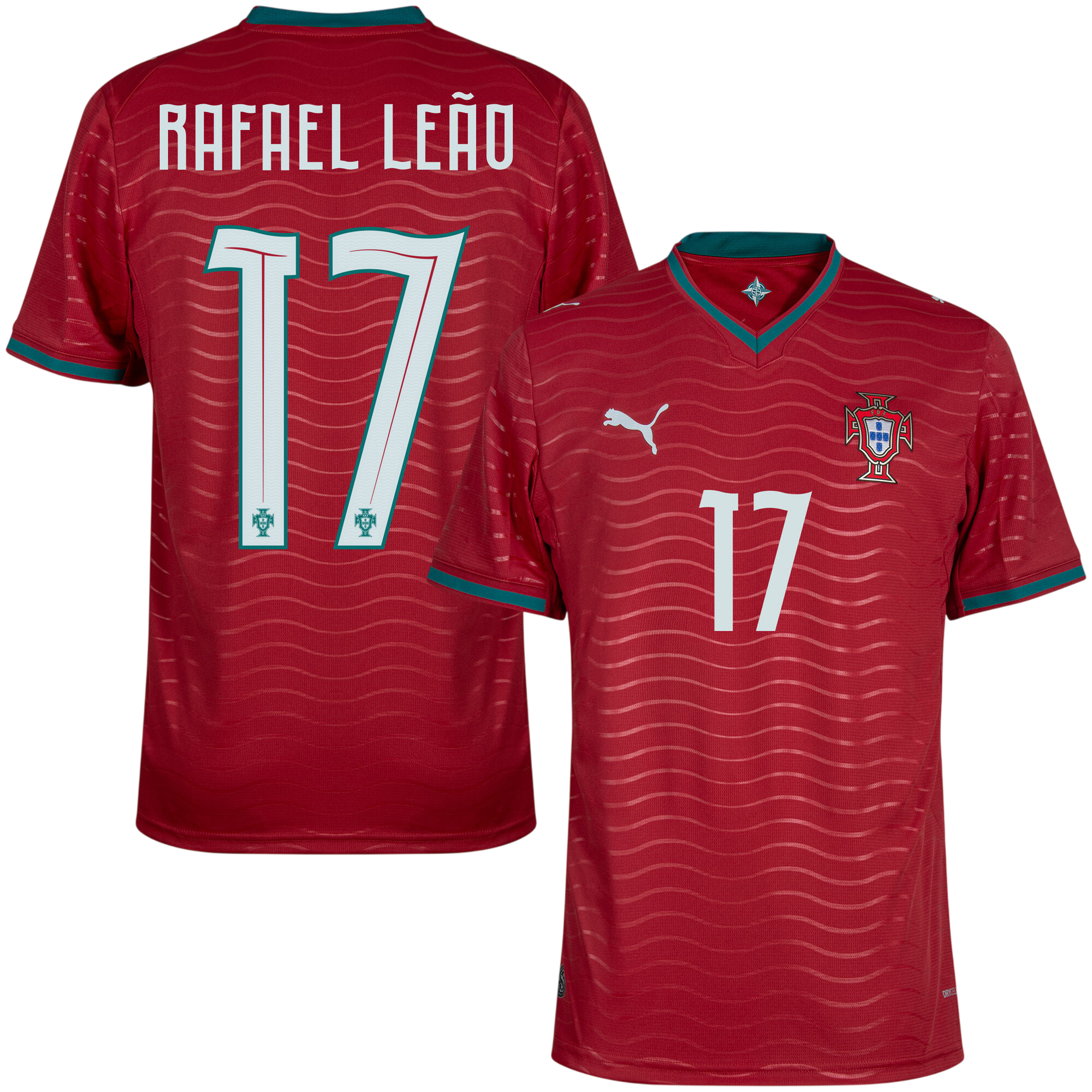 Portugal RAFAEL LEÃO #17 Home World Cup 2026 Jersey Red Men's