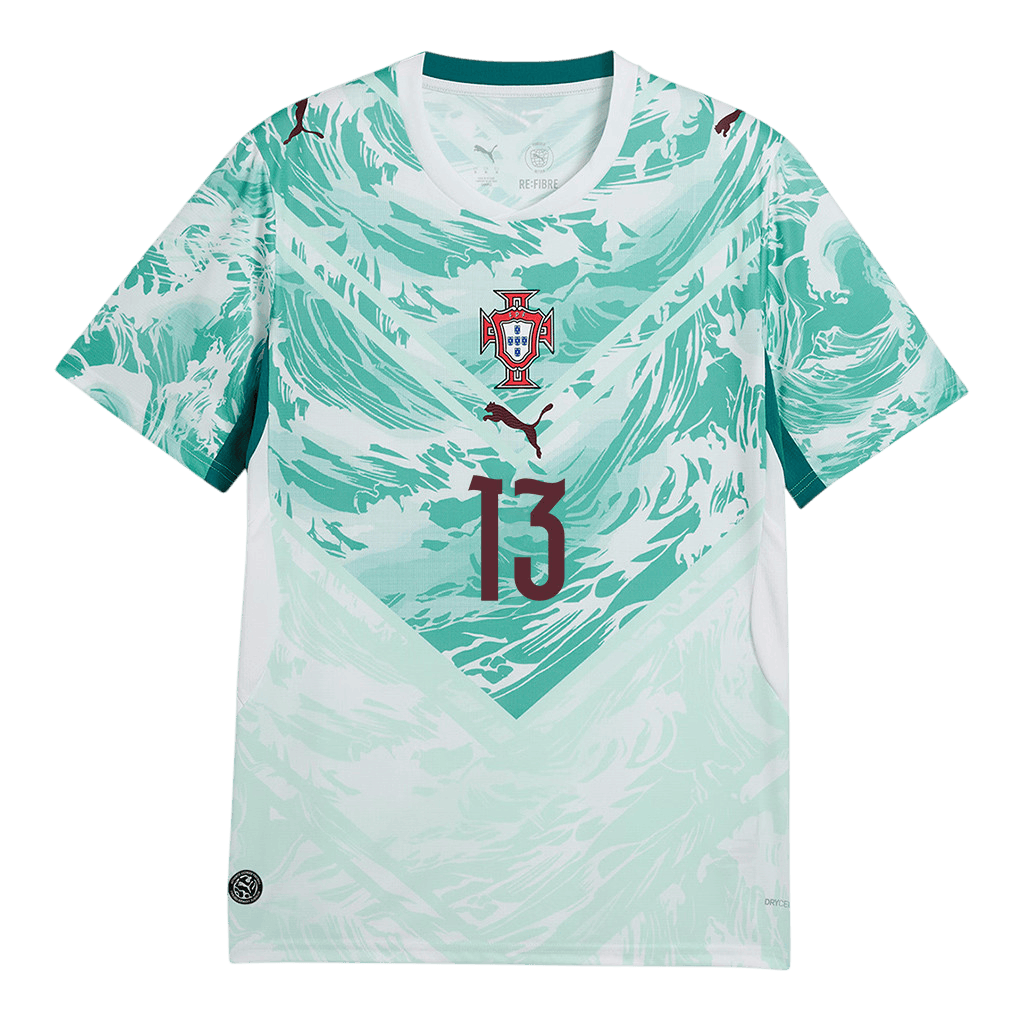 Portugal RENATO VEIGA #13 Away World Cup 2026 Jersey White & Blue Men's