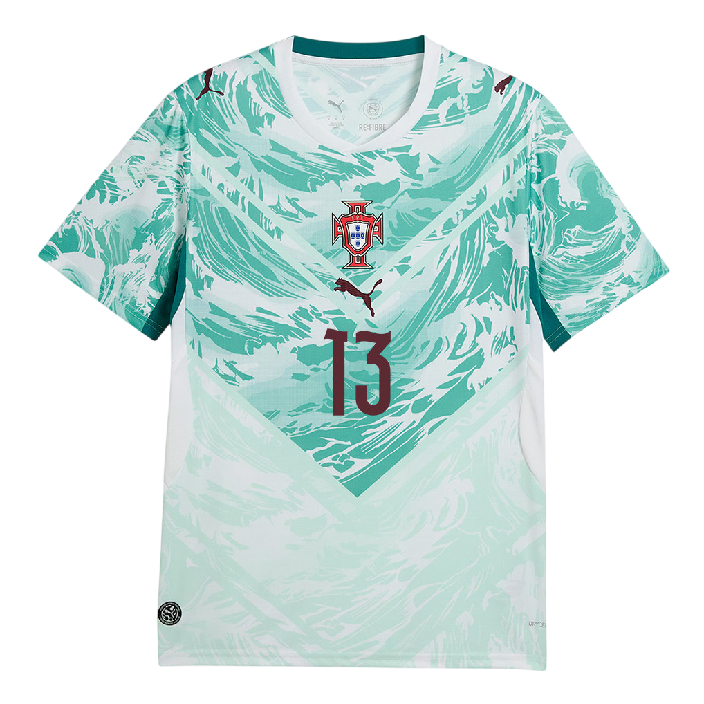 Portugal RENATO VEIGA #13 Away World Cup 2026 Jersey White & Blue Men's