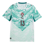 Portugal RENATO VEIGA #13 Away World Cup 2026 Jersey White & Blue Men's