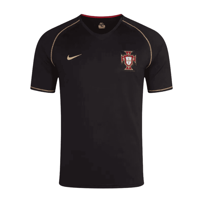 Portugal Retro Away Jersey 2006 Black Men's