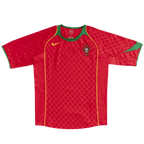 Portugal Retro Home Jersey 2004 Red Men's