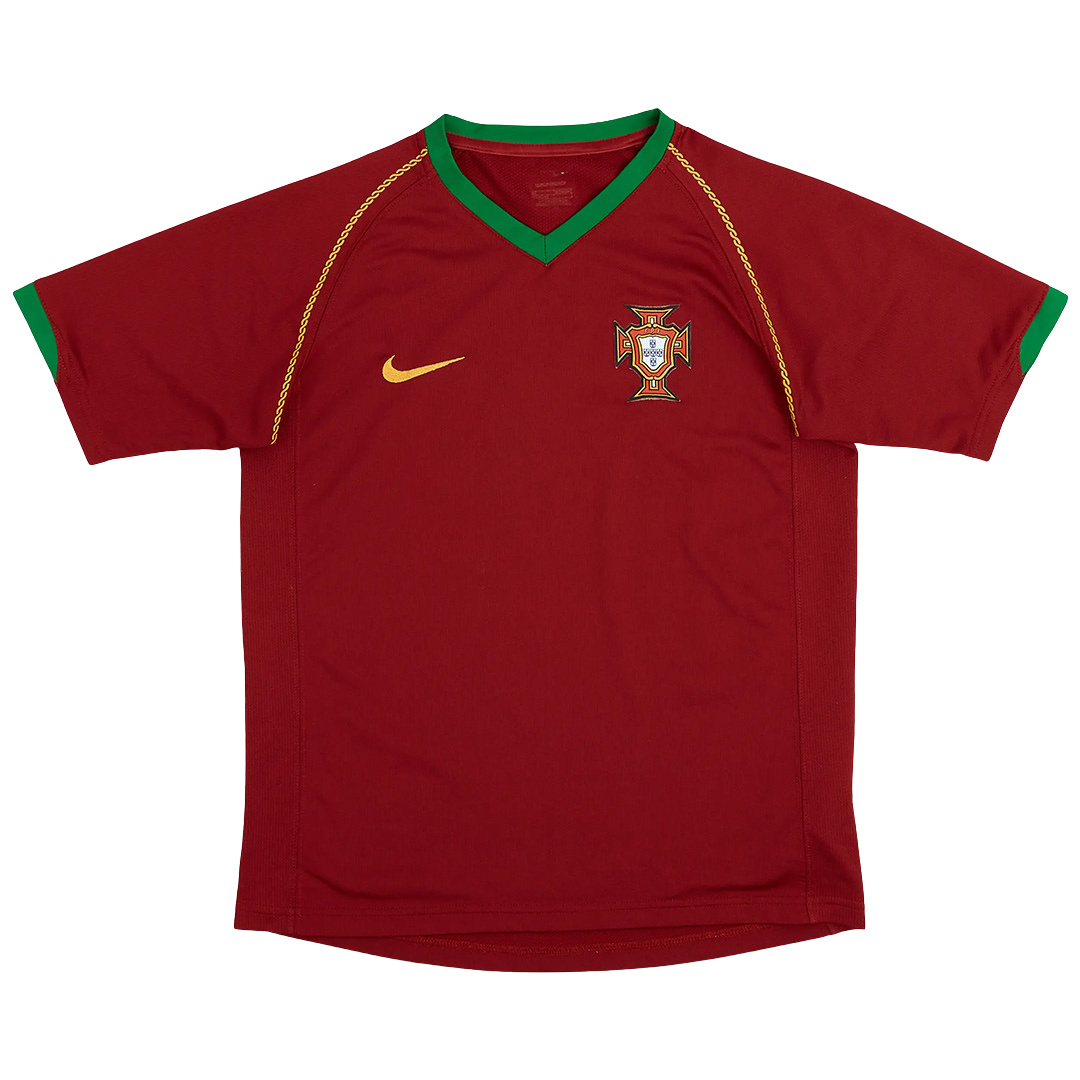 Portugal Retro Home Jersey 2006 Red Men's