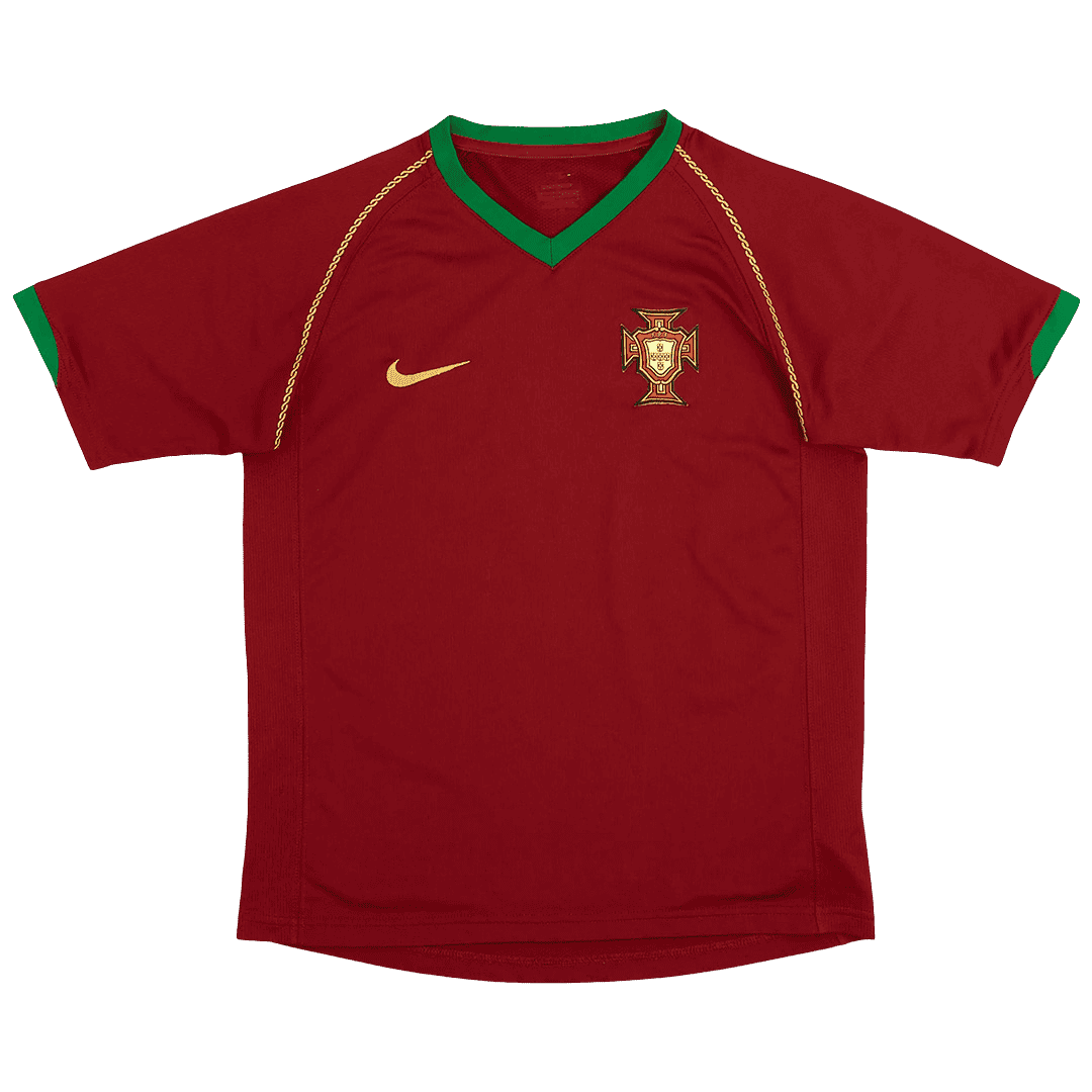 Portugal Retro Home Jersey 2006 Red Men's