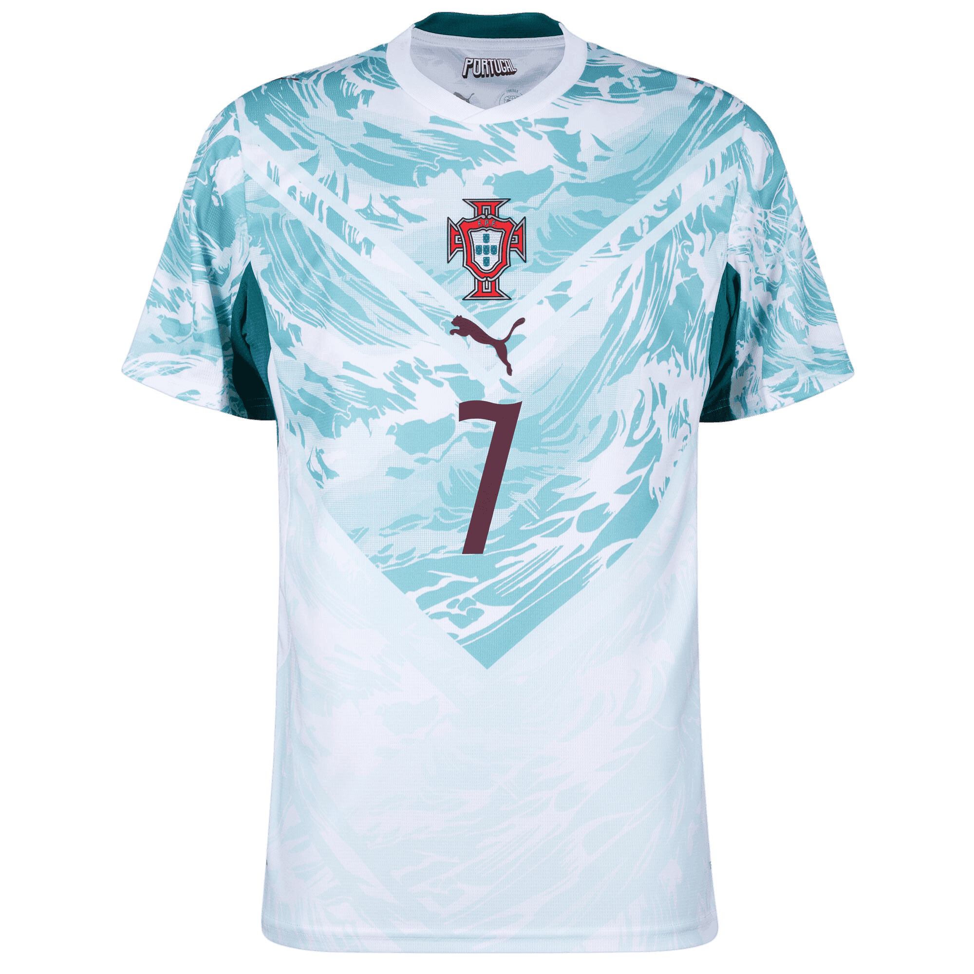 Portugal RONALDO #7 Away World Cup 2026 Jersey White & Blue Men's