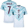 Portugal RONALDO #7 Away World Cup 2026 Jersey White & Blue Men's