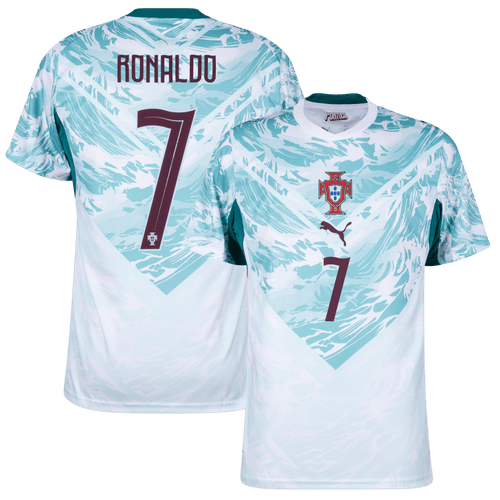 Portugal RONALDO #7 Away World Cup 2026 Jersey White & Blue Men's
