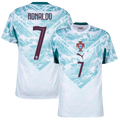 Portugal RONALDO #7 Home World Cup 2026 Jersey White & Blue Men's