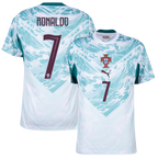 Portugal RONALDO #7 Home World Cup 2026 Jersey White & Blue Men's