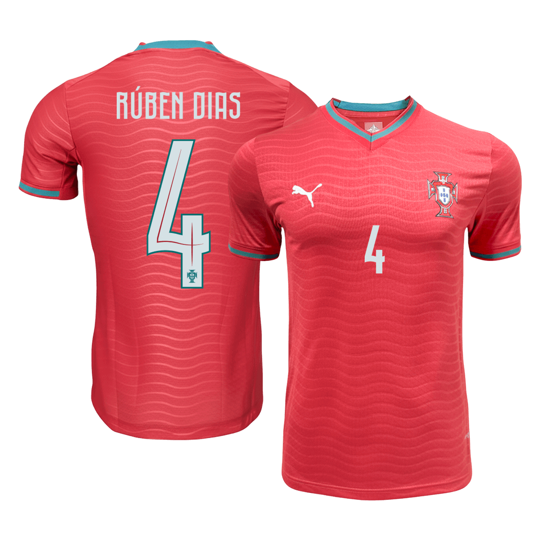 Portugal RÚBEN DIAS #4 Home World Cup 2026 Jersey Player's Version Red Men's