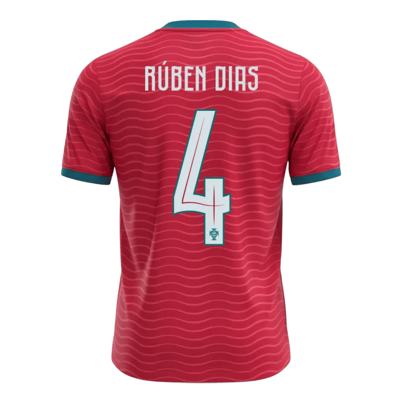 Portugal RÚBEN DIAS #4 Home World Cup 2026 Jersey Red Men's