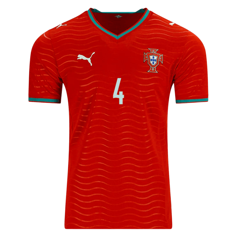 Portugal TOMAS A. #4 Home World Cup 2026 Jersey Red Men's