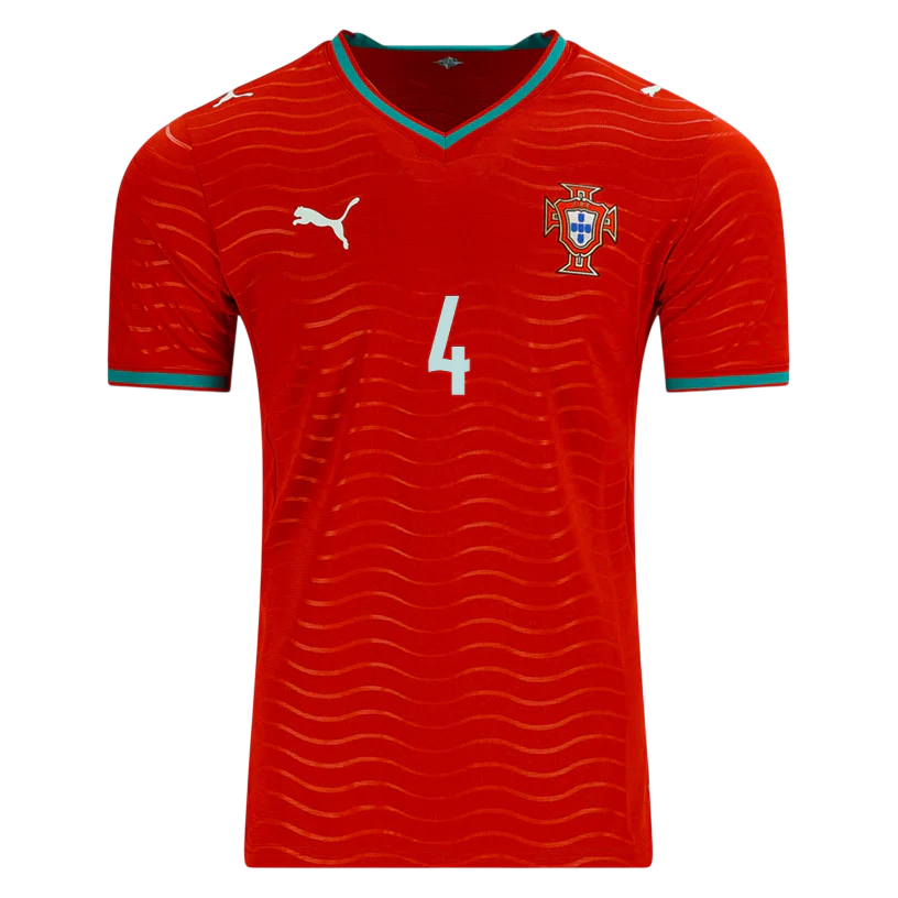 Portugal TOMAS A. #4 Home World Cup 2026 Jersey Red Men's