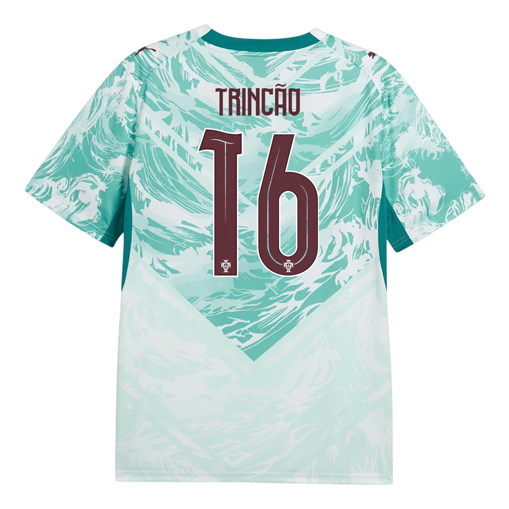 Portugal TRINCAO #16 Away World Cup 2026 Jersey White & Blue Men's