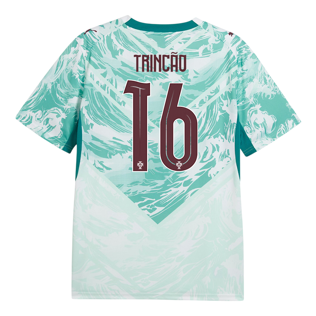 Portugal TRINCAO #16 Away World Cup 2026 Jersey White & Blue Men's