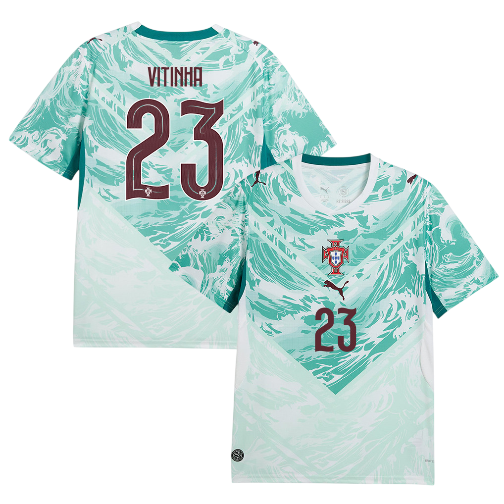 Portugal VITINHA #23 Away World Cup 2026 Jersey White & Blue Men's
