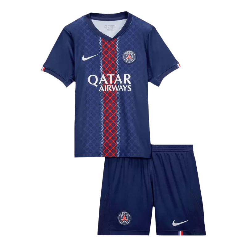 PSG Home 2025/26 Kit Navy Blue Kids