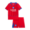 PSG Third 2025/26 Kit Red Kids