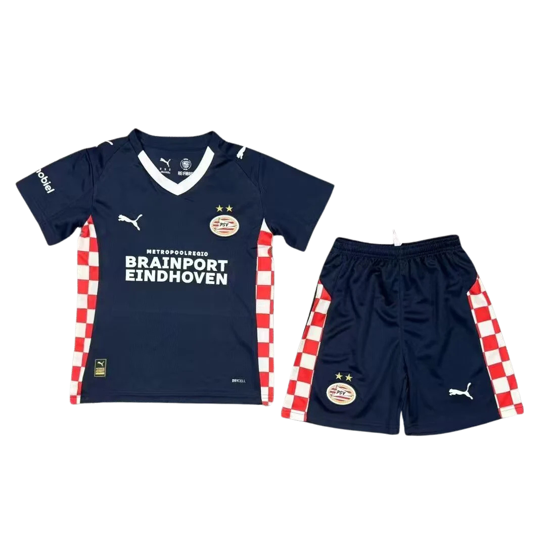 PSV Away 2025/26 Kit Navy Blue Kids