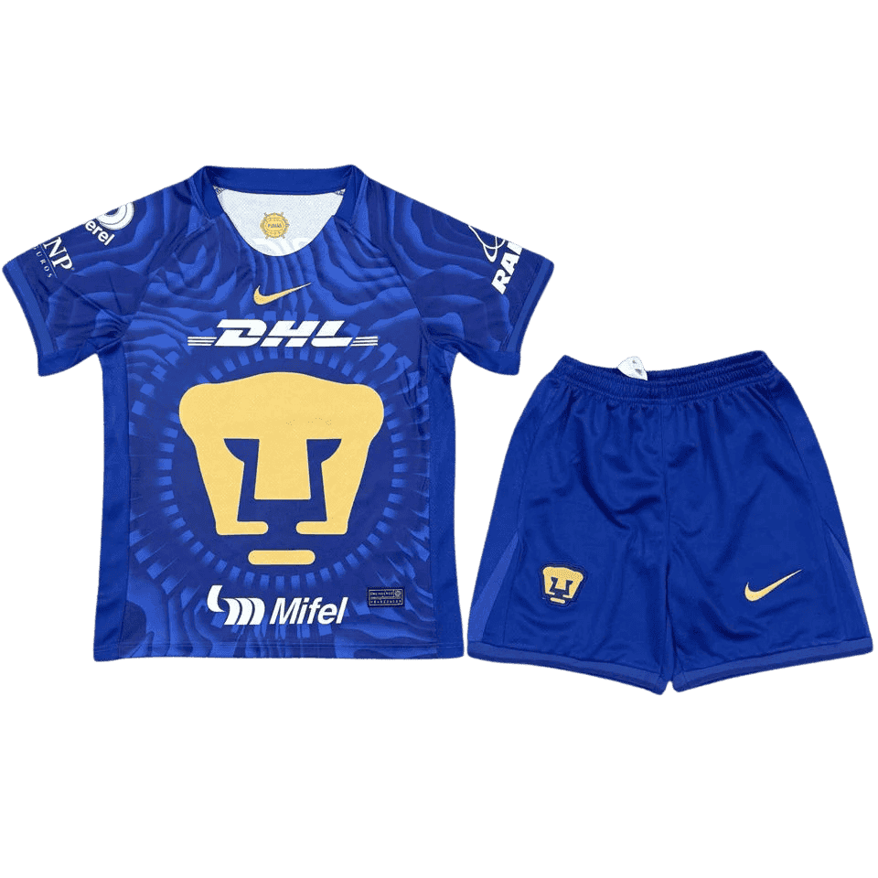 Pumas UNAM Away 2025/26 Kit Blue Kids
