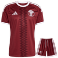 Qatar Home World Cup 2026 Kit Dark Red Kids