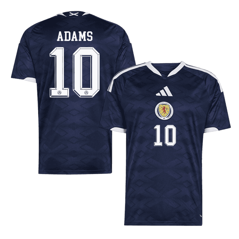 Scotland ADAMS #10 Home World Cup 2026 Jersey Navy Blue Men's