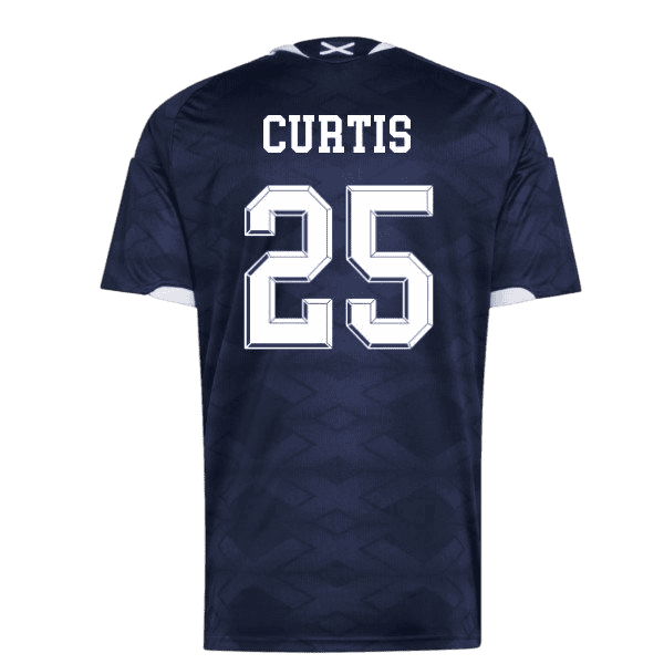 Scotland CURTIS #25 Home World Cup 2026 Jersey Navy Blue Men's