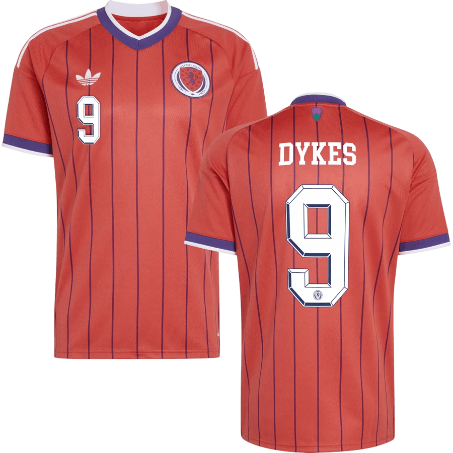 Scotland DYKES #9 Away World Cup 2026 Jersey Orange Men's