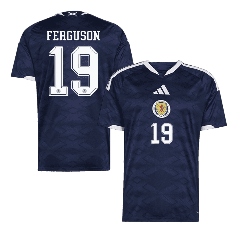 Scotland FERGUSON #19 Home World Cup 2026 Jersey Navy Blue Men's