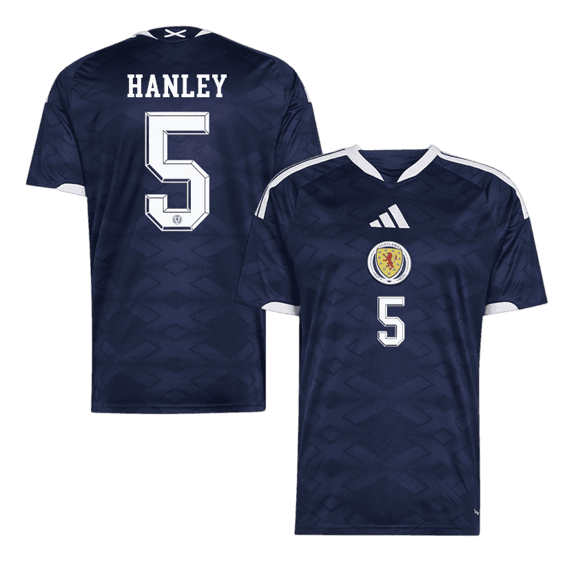 Scotland HANLEY #5 Home World Cup 2026 Jersey Navy Blue Men's