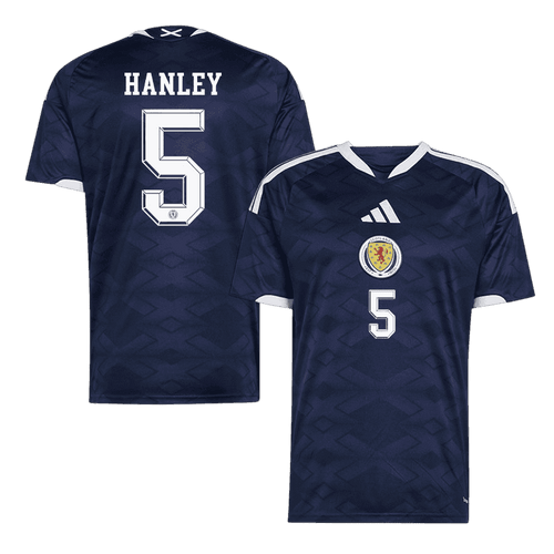 Scotland HANLEY #5 Home World Cup 2026 Jersey Navy Blue Men's