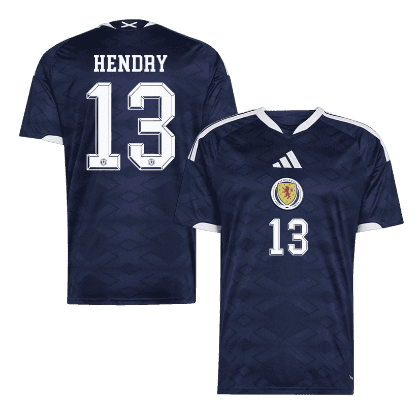 Scotland HENDRY #13 Home World Cup 2026 Jersey Navy Blue Men's