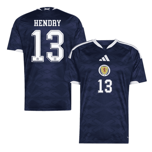 Scotland HENDRY #13 Home World Cup 2026 Jersey Navy Blue Men's