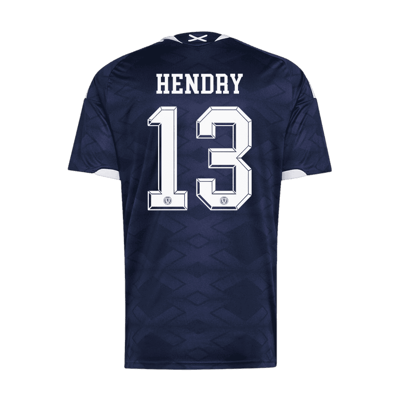 Scotland HENDRY #13 Home World Cup 2026 Jersey Navy Blue Men's