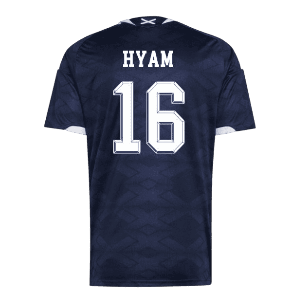 Scotland HYAM #16 Home World Cup 2026 Jersey Navy Blue Men's