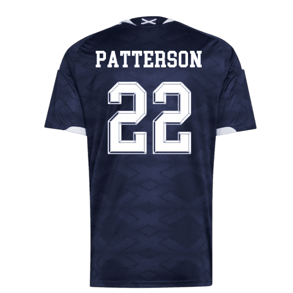 Scotland PATTERSON #22 Home World Cup 2026 Jersey Navy Blue Men's