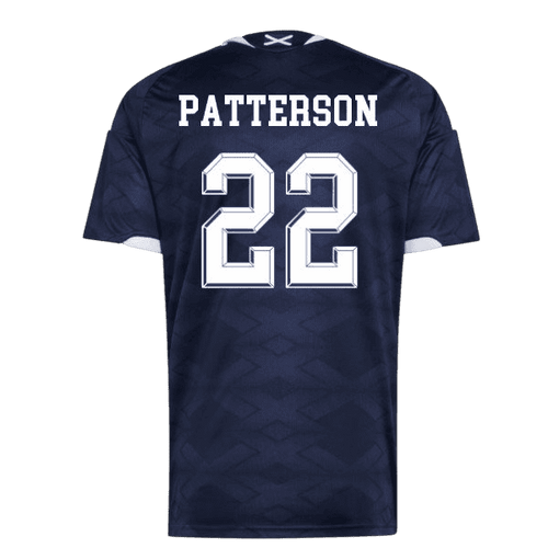 Scotland PATTERSON #22 Home World Cup 2026 Jersey Navy Blue Men's