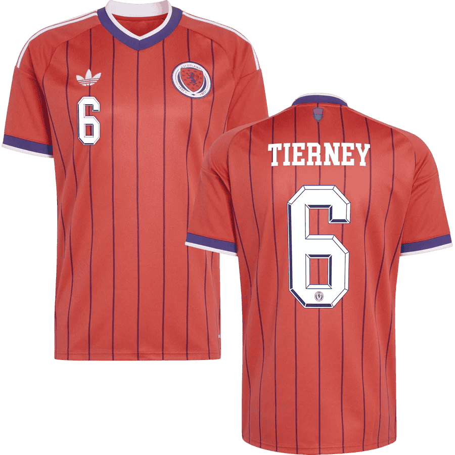 Scotland TIERNEY #6 Away World Cup 2026 Jersey Orange Men's