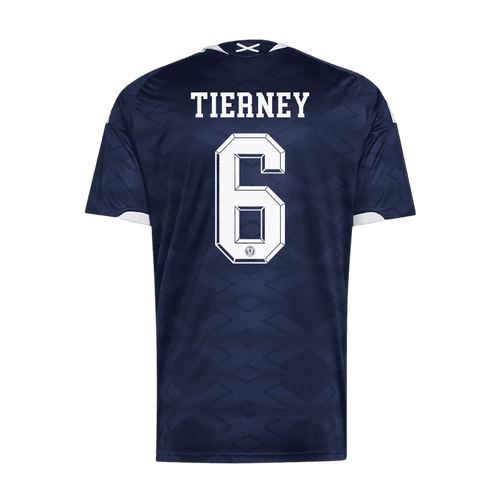Scotland TIERNEY #6 Home World Cup 2026 Jersey Navy Blue Men's
